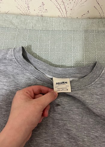 Gri Kadın Keten Sweatshirt - Görsel 2