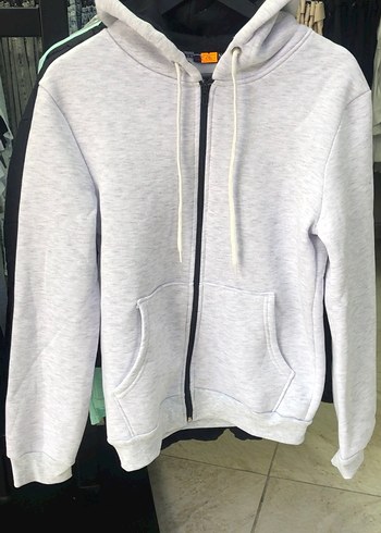 Gri Fermuarlı Kadın Sweatshirt