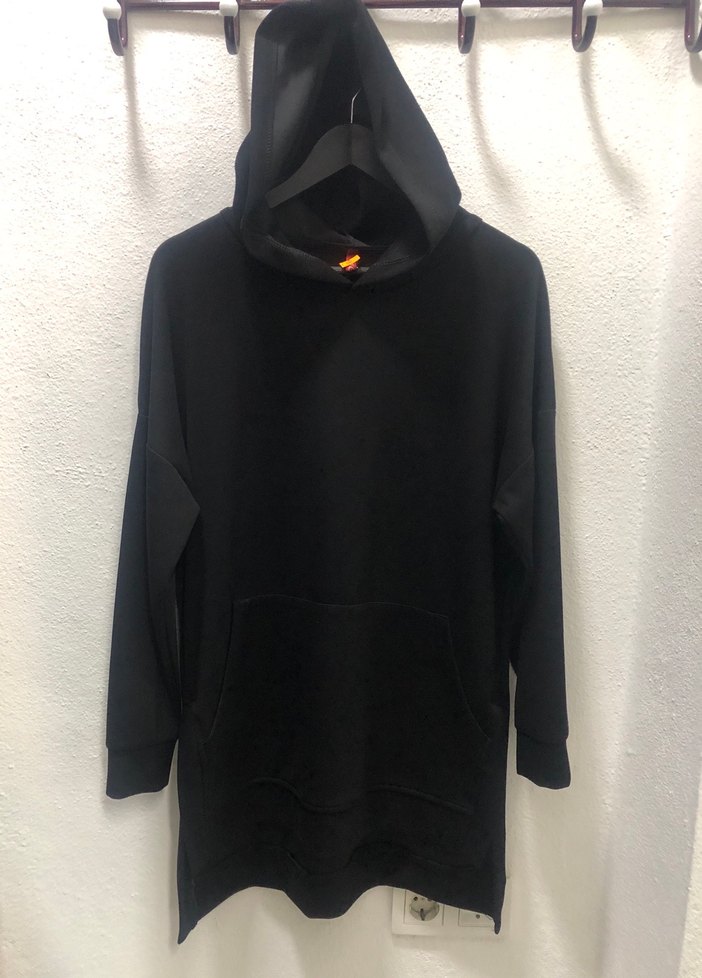 Gri Kapüşonlu Kadın Sweatshirt - Görsel 2