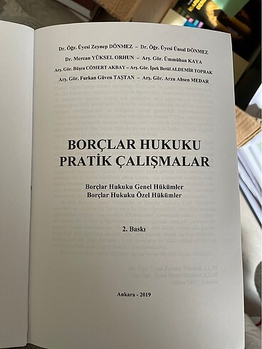  Beden Borçlar hukuku pratik çalışma