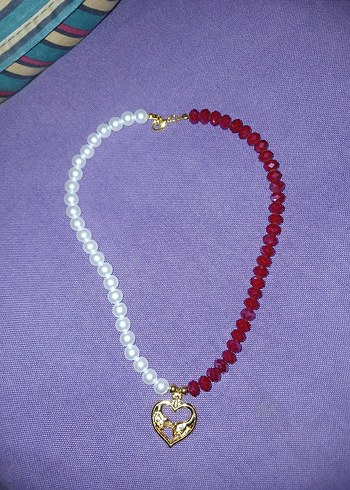 Accessorize iki renk inci kolye