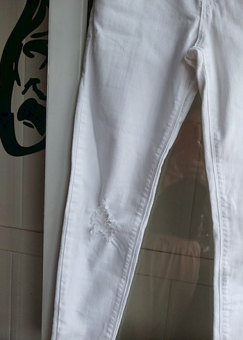 32 Beden çeşitli Renk y2k beyaz skinny jean