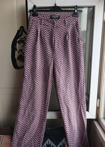 sentetik sezar kumaş palazzo Pantolon - Görsel 6