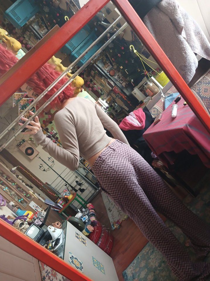 sentetik sezar kumaş palazzo Pantolon - Görsel 4