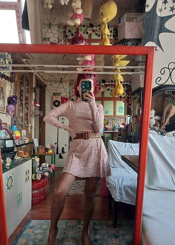 zara midi triko elbise - Görsel 3