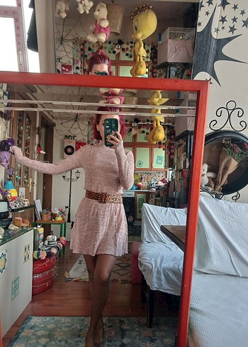 zara midi triko elbise - Görsel 2