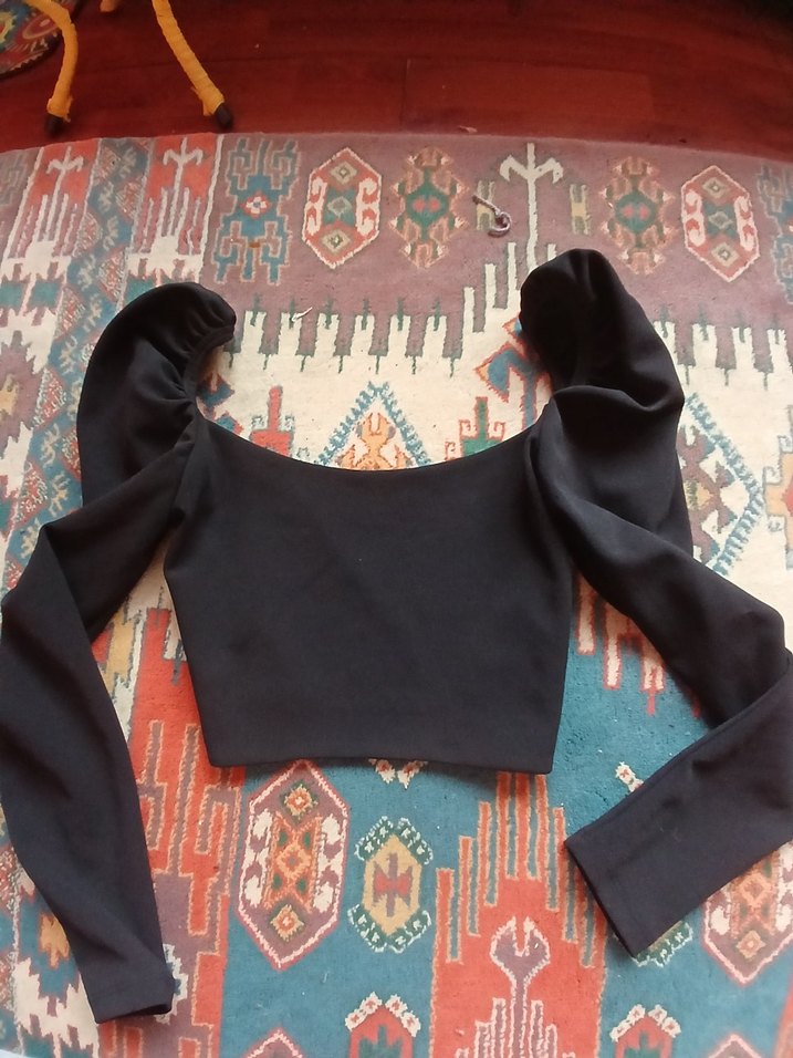 siyah karpuz kol prenses crop - Görsel 5