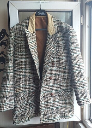 Ekose blazer ceket 