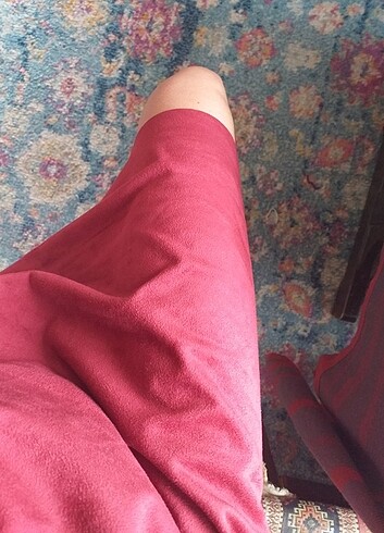 xs Beden bordo Renk Süet mini elbise