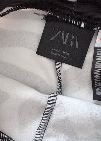 Kız Çocuk Zebra Desenli Tayt - Görsel 4