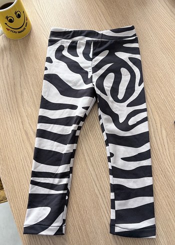 Kız Çocuk Zebra Desenli Tayt - Görsel 2