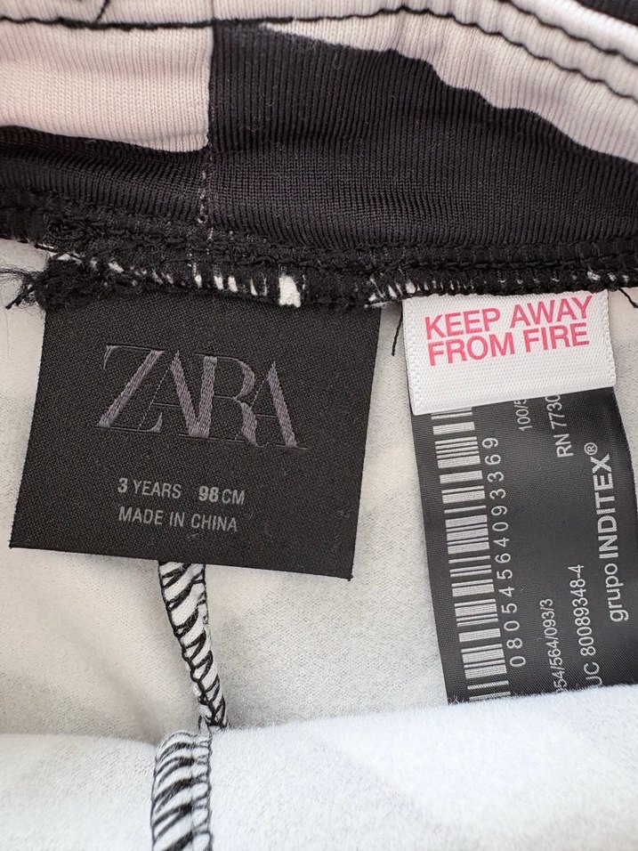 Kız Çocuk Zebra Desenli Tayt - Görsel 3