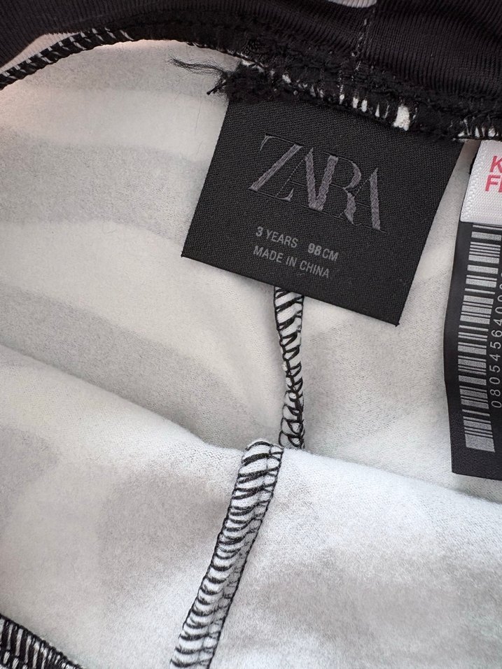 Kız Çocuk Zebra Desenli Tayt - Görsel 4