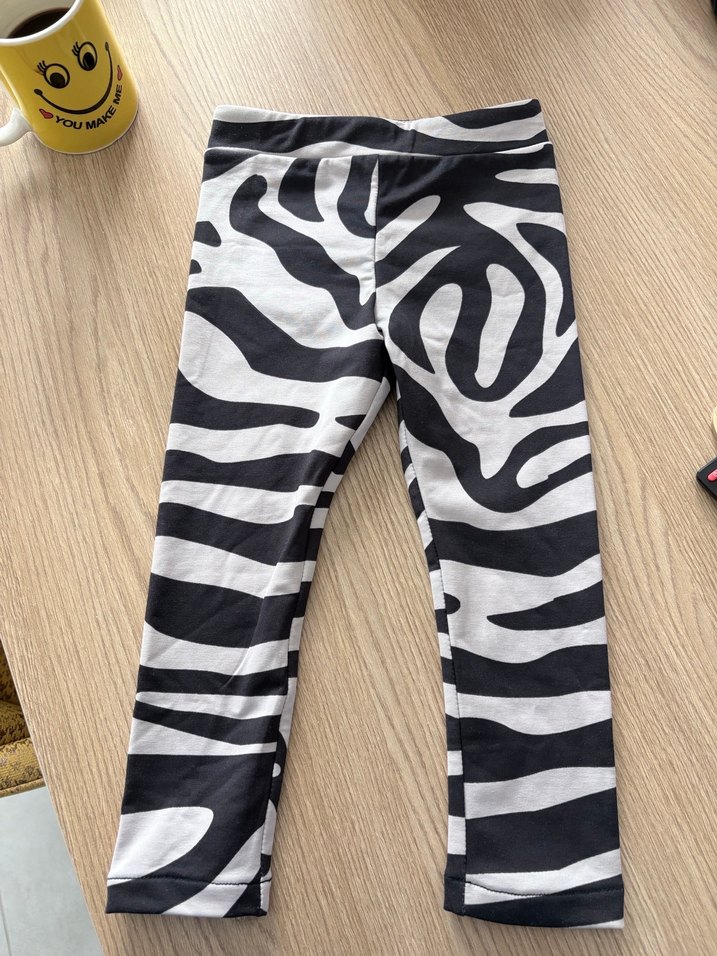 Kız Çocuk Zebra Desenli Tayt - Görsel 2