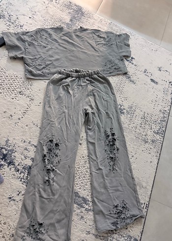 Eşofman takım yırtık detaylı - Görsel 2