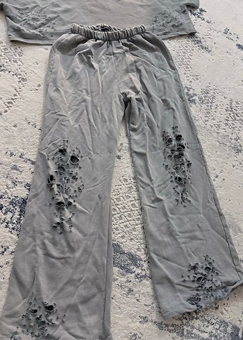 Eşofman takım yırtık detaylı - Görsel 3