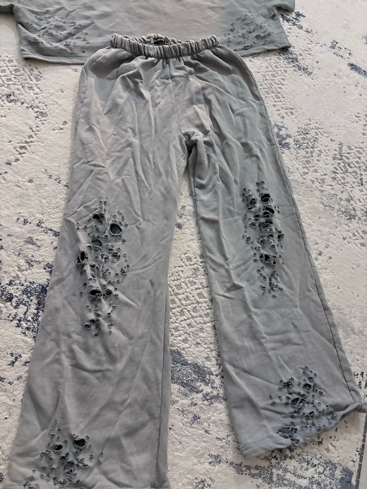 Eşofman takım yırtık detaylı - Görsel 3