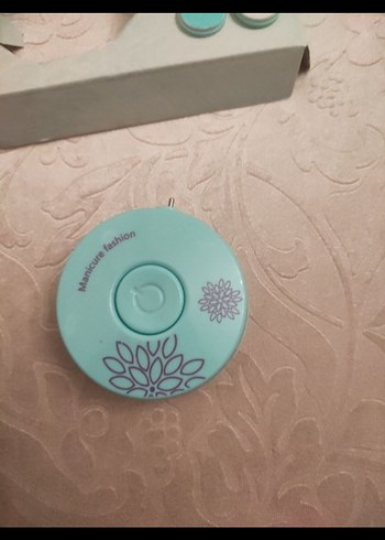 Turkuaz Düğmeli Mini Elektrikli Manikür Seti - Görsel 5