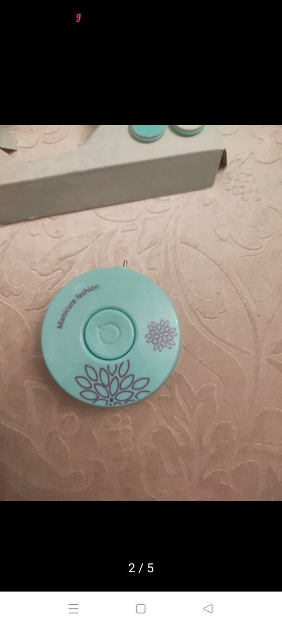 Turkuaz Düğmeli Mini Elektrikli Manikür Seti - Görsel 5