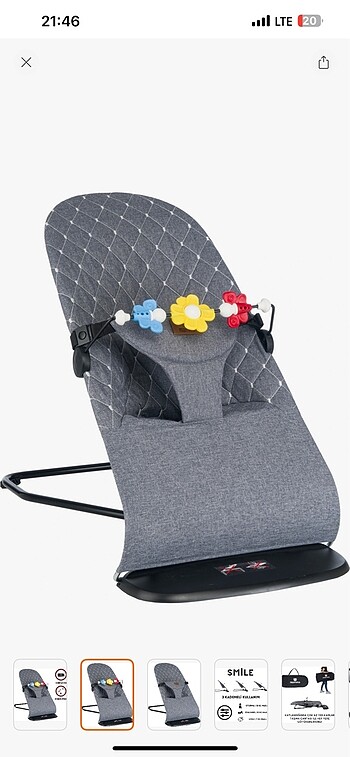 Mamma Smile Cotton Sallanır Üç Kademeli Ana Kucağı