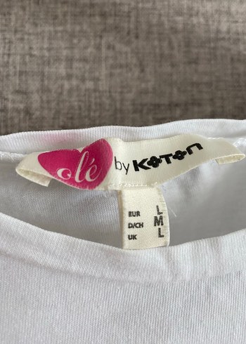 Beyaz Baskılı Kadın Crop Tişört - Görsel 5