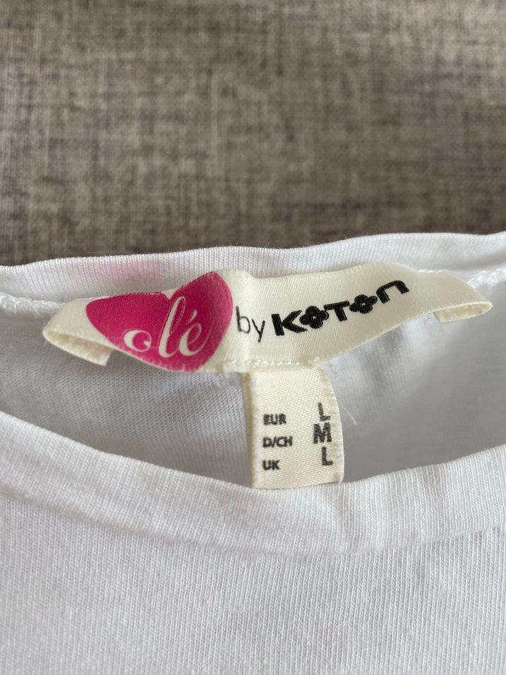 Beyaz Baskılı Kadın Crop Tişört - Görsel 5