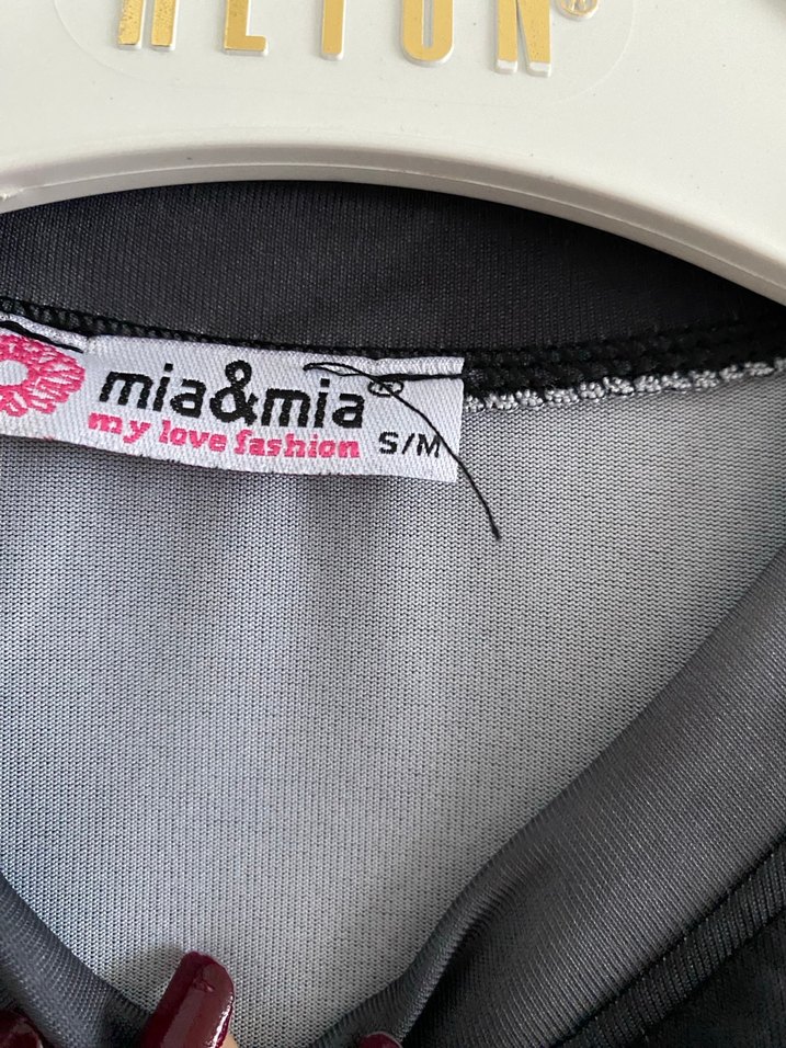 Gri Tie-Dye Yüksek Yakalı Uzun Triko Elbise - Görsel 2