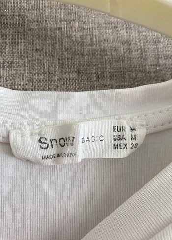 Beyaz Deri Crop Top, Kısa Kollu, Dar Kesim - Görsel 3