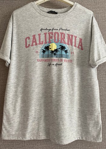 Gri Baskılı Kayık Yaka Hamile Tişörtü - Görsel 4