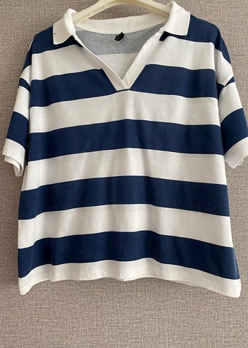 Düğmeli, Çizgili Açık Mavi Kadın Kot Pantolon - Görsel 2