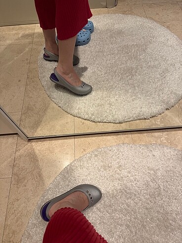 37 Beden gri Renk Crocs babet terlik
