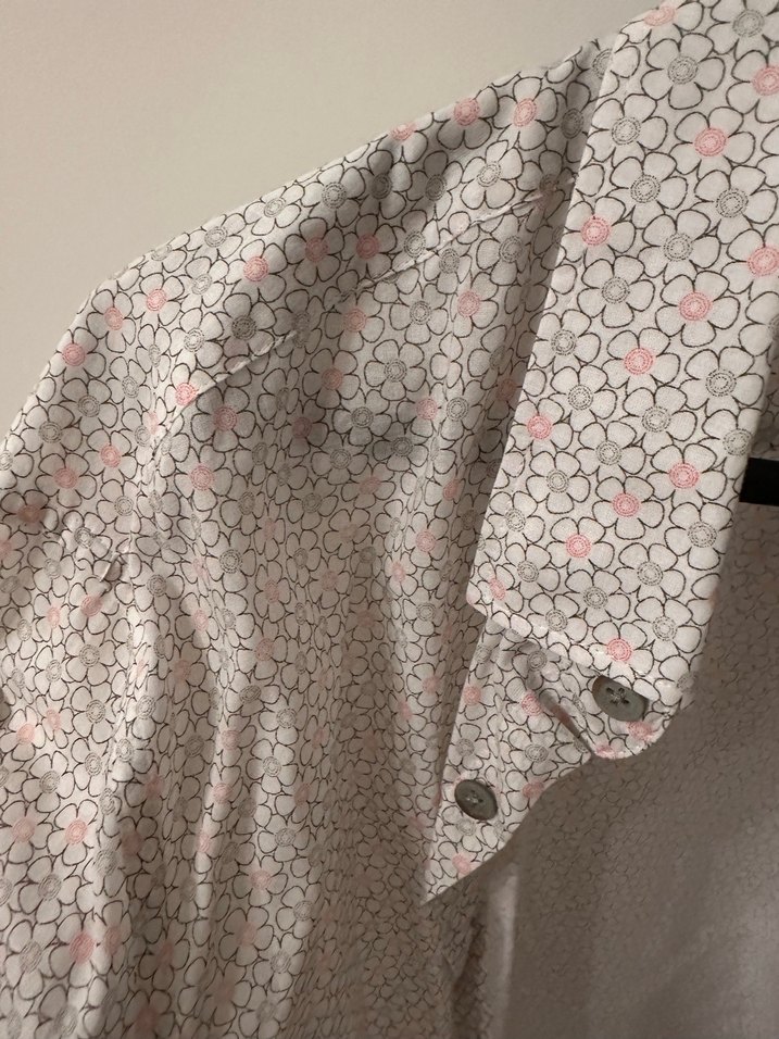 Gri Pudra Baskılı Pamuklu Erkek Gömlek - Görsel 4