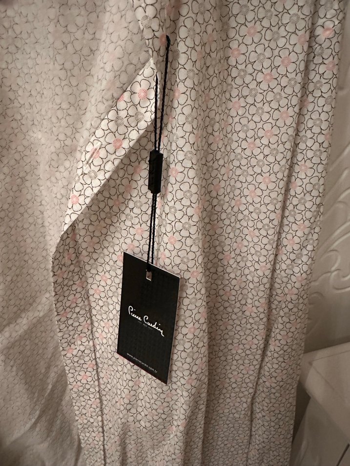 Gri Pudra Baskılı Pamuklu Erkek Gömlek - Görsel 2