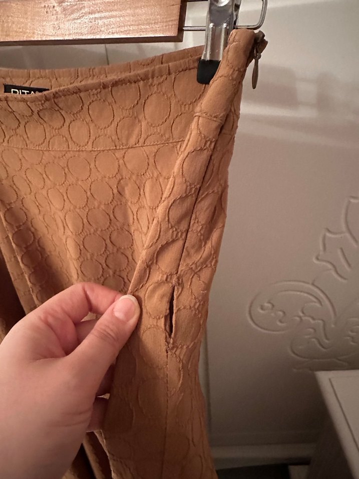 Kadın Bej Uzun Pileli Etek - Görsel 3