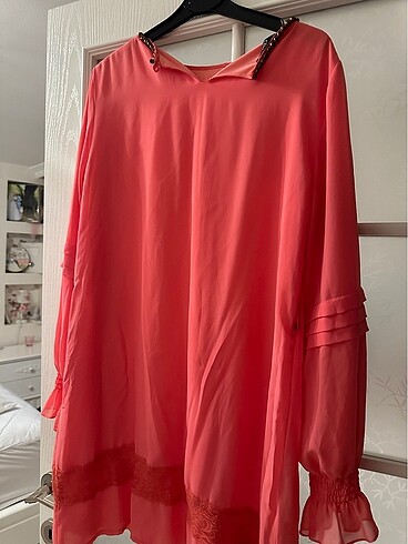 xl Beden kırmızı Renk Şifon tunik
