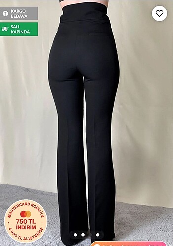s Beden siyah kumaş pantalon