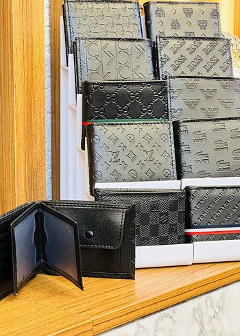 Gri ve Siyah Desenli Erkek Cüzdan - Görsel 6