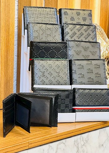 Gri ve Siyah Desenli Erkek Cüzdan - Görsel 5