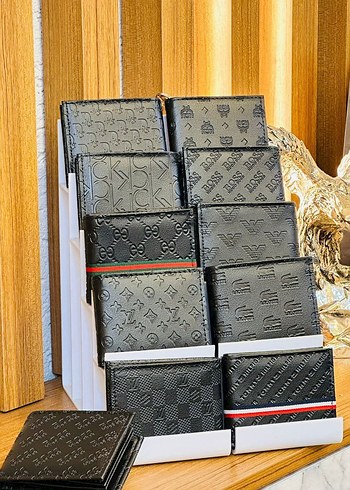 Gri ve Siyah Desenli Erkek Cüzdan - Görsel 4