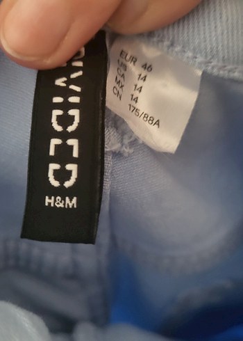 46 Beden Mavi Bol Kesim Denim Kadın Jean