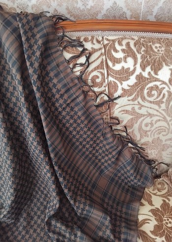 Kahverengi Kadın Şal - Görsel 7