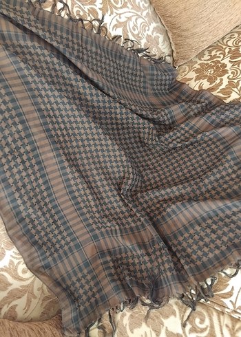 Kahverengi Kadın Şal - Görsel 9