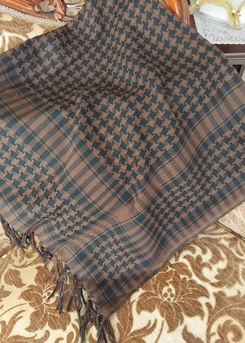 Kahverengi Kadın Şal - Görsel 3