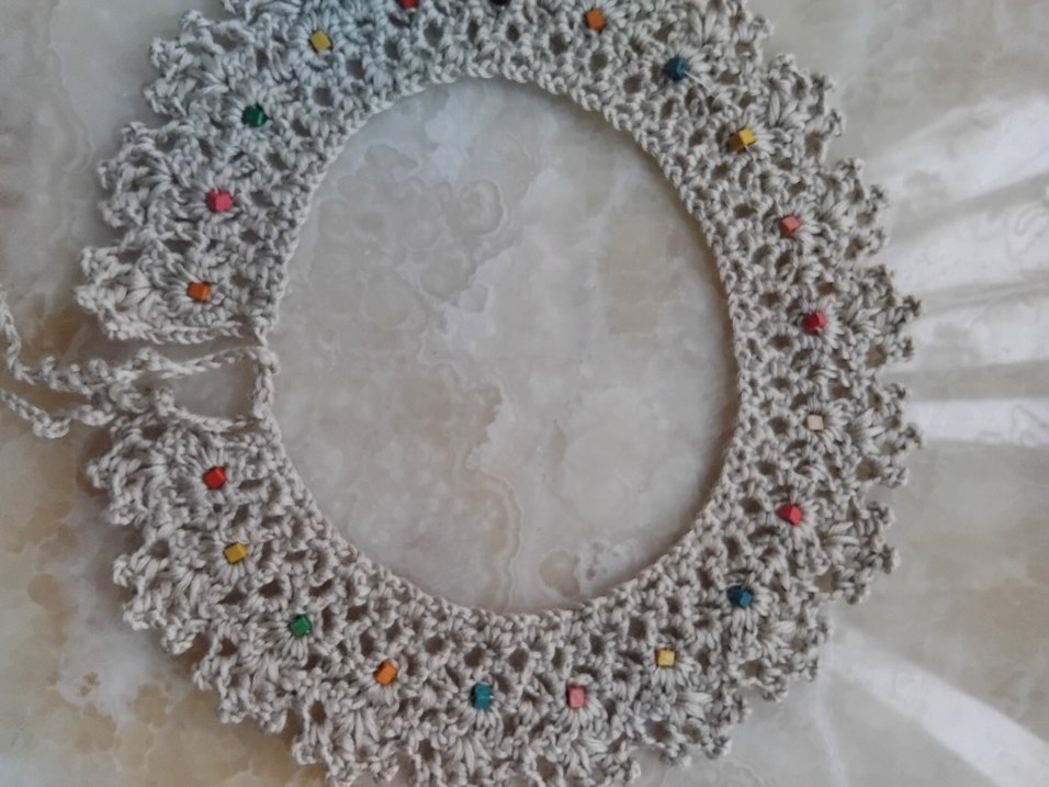 Boncuklu Çok Renkli Bohem yaka kolye - Görsel 4