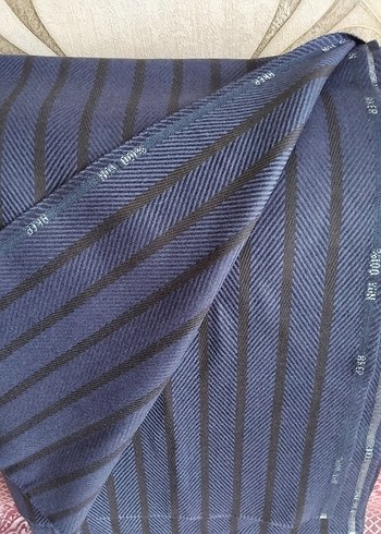 lacivert siyah çizgili yün kumaş eni 1.50cm boyu 2.30 cm - Görsel 10