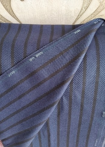 lacivert siyah çizgili yün kumaş eni 1.50cm boyu 2.30 cm - Görsel 11