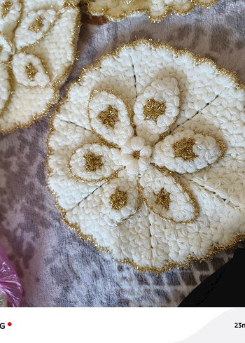 Bej Dantelli Bohem Saç Aksesuarı - Görsel 5