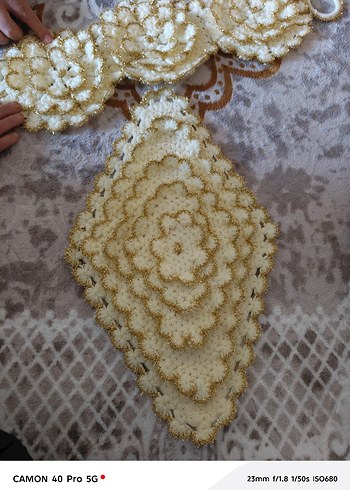 Bej Dantelli Bohem Saç Aksesuarı - Görsel 2