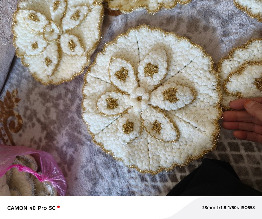 Bej Dantelli Bohem Saç Aksesuarı - Görsel 5