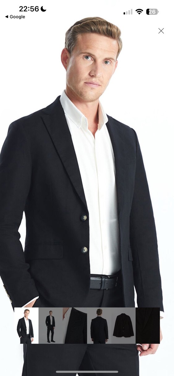 Düğmeli Siyah Erkek Ofis Takımı - Görsel 2